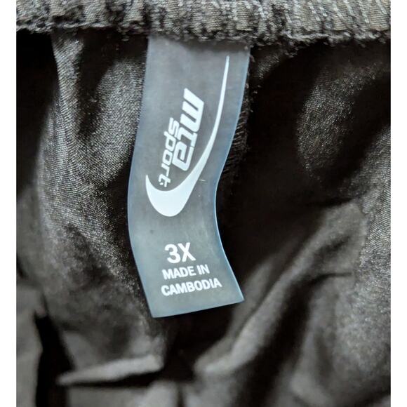 MTA Sport Crop Pants Womens Plus SZ 3X Black Drawstring Elastic Waist Wide Leg - Picture 8 of 15